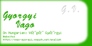 gyorgyi vago business card